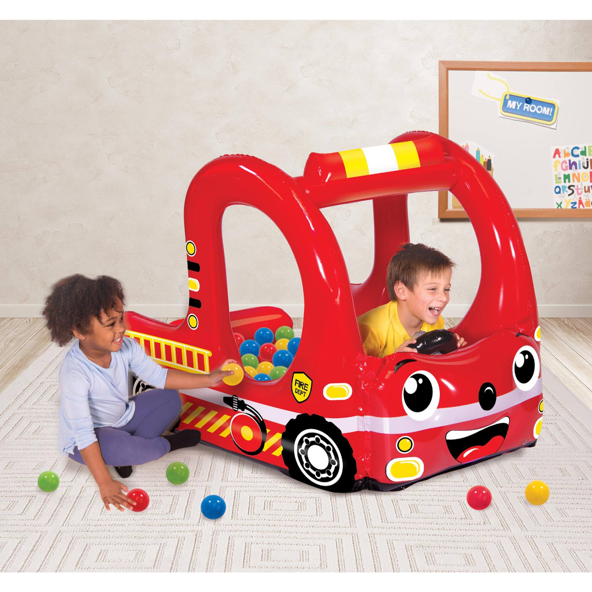 Banzai Rescue Fire Team Play Center Ball Pit With 20 Balls